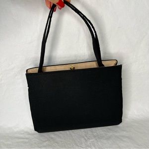 Vintage Black Pocketbook Handbag